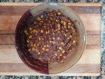Refried beans and corn the only food that looks the same going in as it does coming out