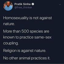 Religion is against nature