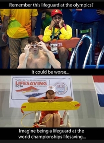 Remember the lifeguard at the Olympics 