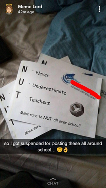 Remember to nut all over your school