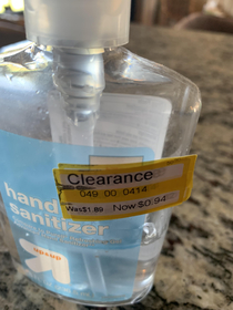 Remember when hand sanitizer was on clearance