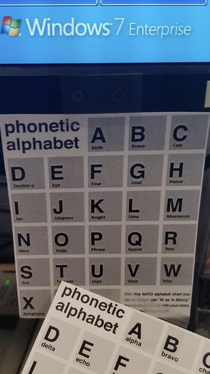 Replacing coworkers phonetic alphabet with a new one