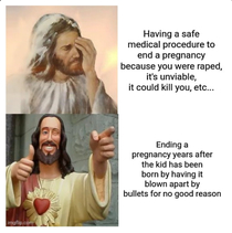 Republican Jesus weighing in on abortion