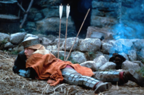 Resting guy on the set of the movie Braveheart