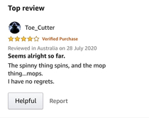 Review of a spin mop