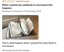 Review on amazon for a reusable notebook