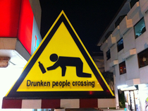 Road sign in Thailand 
