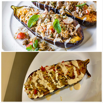 Roasted stuffed eggplant