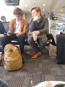 Ron and Harry are on my sisters Thanksgiving flight