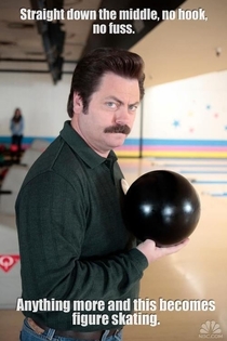 Ron Swanson on bowling