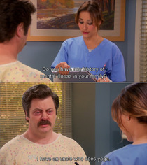 Ron Swanson on Yoga