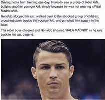 Ronaldo setting an example