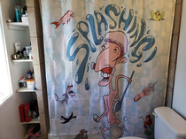 Roommate told me he bought a new shower curtain Couldnt be happier with his choice