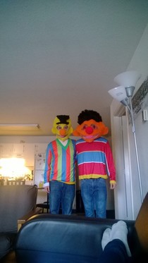 Roommates woke me up from a nap today to show me their halloween costumes About shit my pants when I opened my eyes
