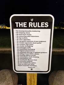 Rules at my local park
