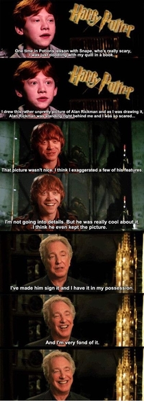 Rupert Grint and Alan Rickman