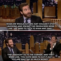Ryan Reynolds bromance with Jake Gyllenhaal