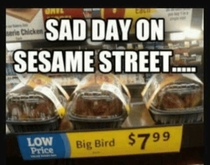 Sad day on Sesame Street