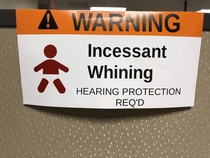 Safety guy at work got his new warning label printer this week Spotted this outside the IT office