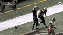 Saints receiver does the Hingle McCringleberry touchdown dance