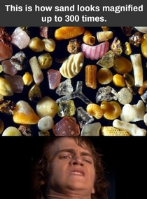 Sand magnified  times