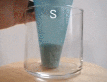 Sand painting in a cup