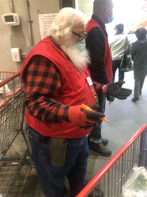 Santa working during his off season