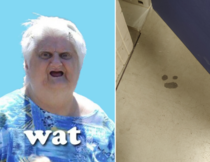 Saw a spot on the floor at work and instantly thought of the Wat lady