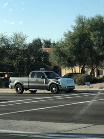 Saw a truck wearing a face mask