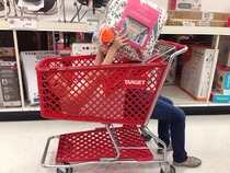 Saw her in Target She was just rolling around aisles and trying not to hit things