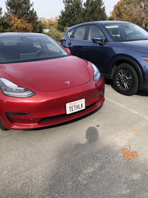 Saw Mike Tysons Tesla at work today
