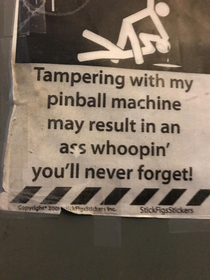 Saw this at a pinball machine  year ago this seems like a good spot to post it