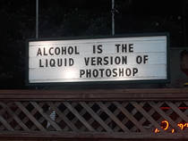 Saw this Bar sign on the way to a state park