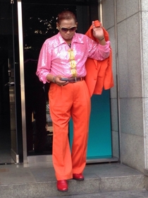 Saw this guy coming out of the bank in korea the other day