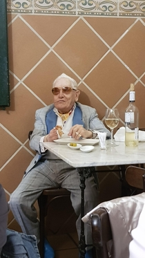 Saw this guy in a restaurant today he was there to steal everyones wifes