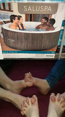 Saw this hot tub at Walmart and I instantly thought this would be the only way they fit