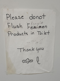 saw this in a gas station bathroom
