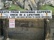 Saw this morbidly funny sign at the beach