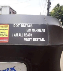 Saw this on an auto rickshaw from India