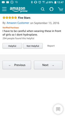 Saw this review on Amazon for a pair of Mens Heelys