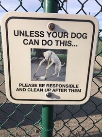 Saw this sign at a dog park