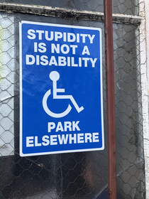 Saw this sign in a car park today