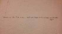 Saw this written in the stall
