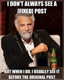 Seeing fixed posts 