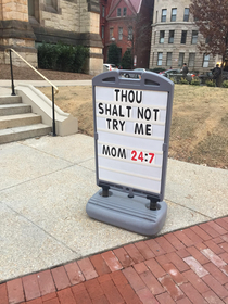 Seen outside a church on my walk to work