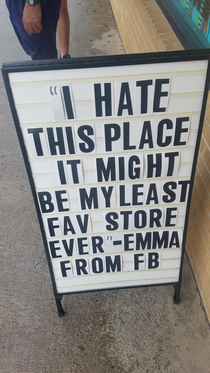 Seen outside a shop in Austin TX