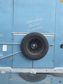 Seen this on the back of the camper van at the traffic lights the other day made me giggle