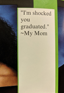 Senior quote from a supportive mom