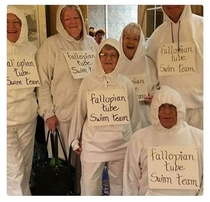 seniors dressed as cum for halloween 