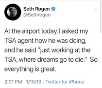 Seth Rogen TSA tweet